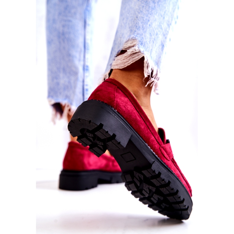 PL5 Mocassins Daim Décor La.Fi Fuchsia Laurene rouge rose bleu 1