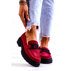 PL5 Mocassins Daim Décor La.Fi Fuchsia Laurene rouge rose bleu 2