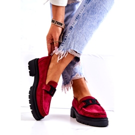 PL5 Mocassins Daim Décor La.Fi Fuchsia Laurene rouge rose bleu 3