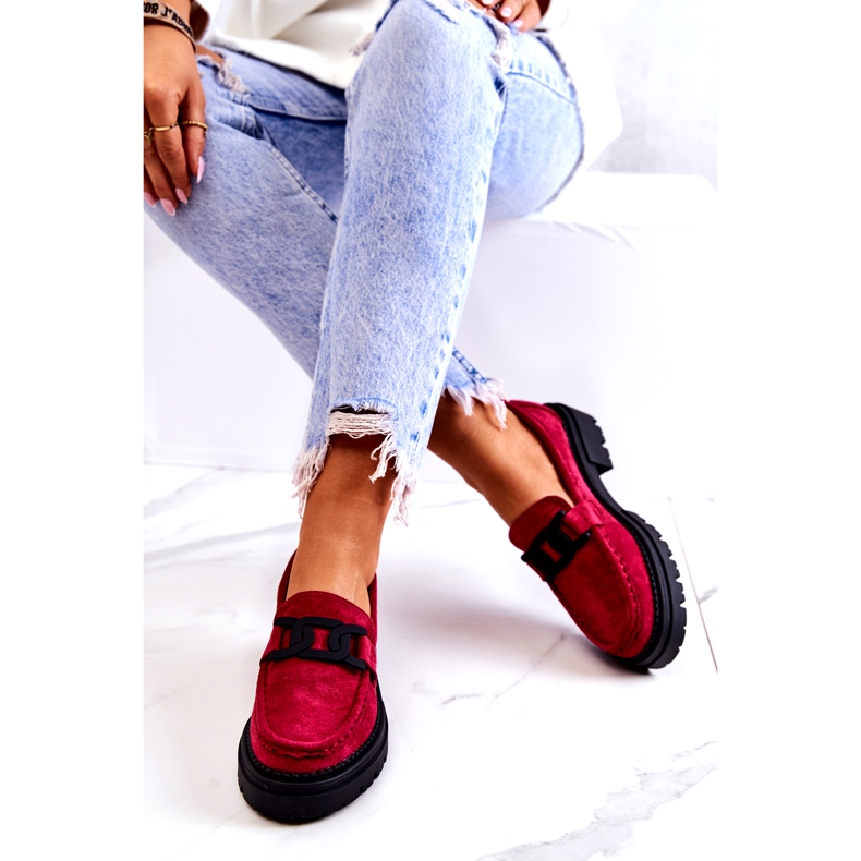 PL5 Mocassins Daim Décor La.Fi Fuchsia Laurene rouge rose bleu 4