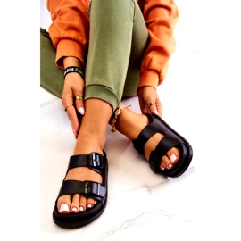 S.Barski Chaussons Corina Noirs Avec Boucle 3