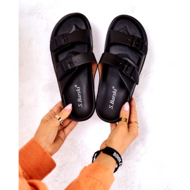 S.Barski Chaussons Corina Noirs Avec Boucle le noir 5