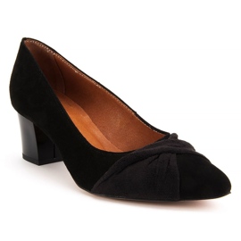 Escarpins Filippo 1348 daim noir le noir 1