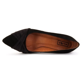 Escarpins Filippo 1348 daim noir le noir 6