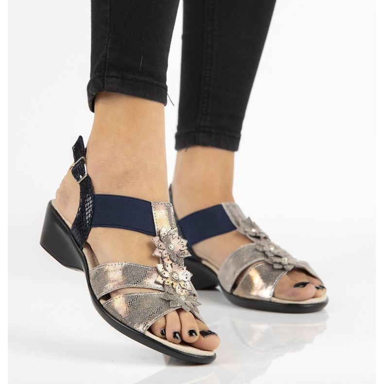 Filippo DS062 / 18 Co Sandales Cuivre bleu marin multicolore 1