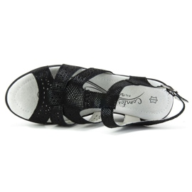 Sandales en cuir Filippo DS744 / 19 Bk noir le noir 1