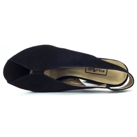 Filippo 1448 Sandales en Daim Noir le noir 3
