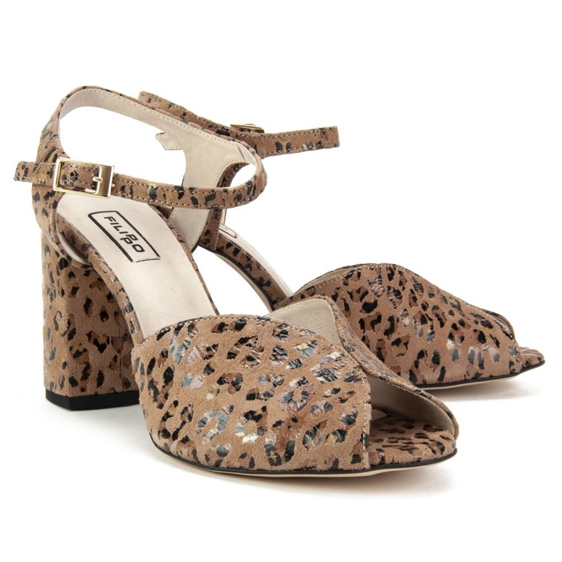 Sandales Filippo 1449 Panterka beige 2