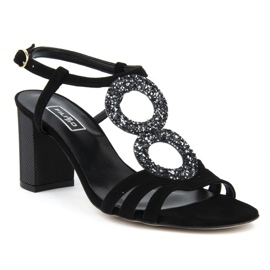 Sandales Filippo 1453 daim noir le noir 1