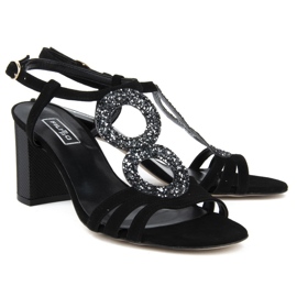 Sandales Filippo 1453 daim noir le noir 2
