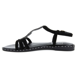 Sandales Filippo 1453N daim noir le noir 5