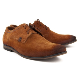 Chaussures en cuir Filippo 239 velours rouge brun 2