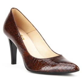 Escarpins Filippo F155 Rudy Krokodyl brun 1