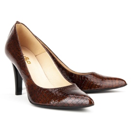 Escarpins Filippo F155 Rudy Krokodyl brun 2