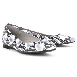 Chaussures Filippo 00873-62 / 00-5 Serpent Noir et Blanc blanche gris 2