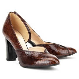 Escarpins Filippo F280 Rudy Krokodyl brun 2