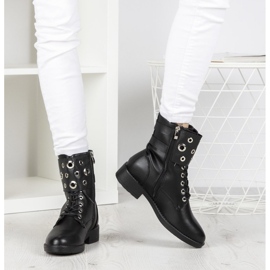 Bottines Filippo DBT1015/19 Bk noires le noir argent gris 4