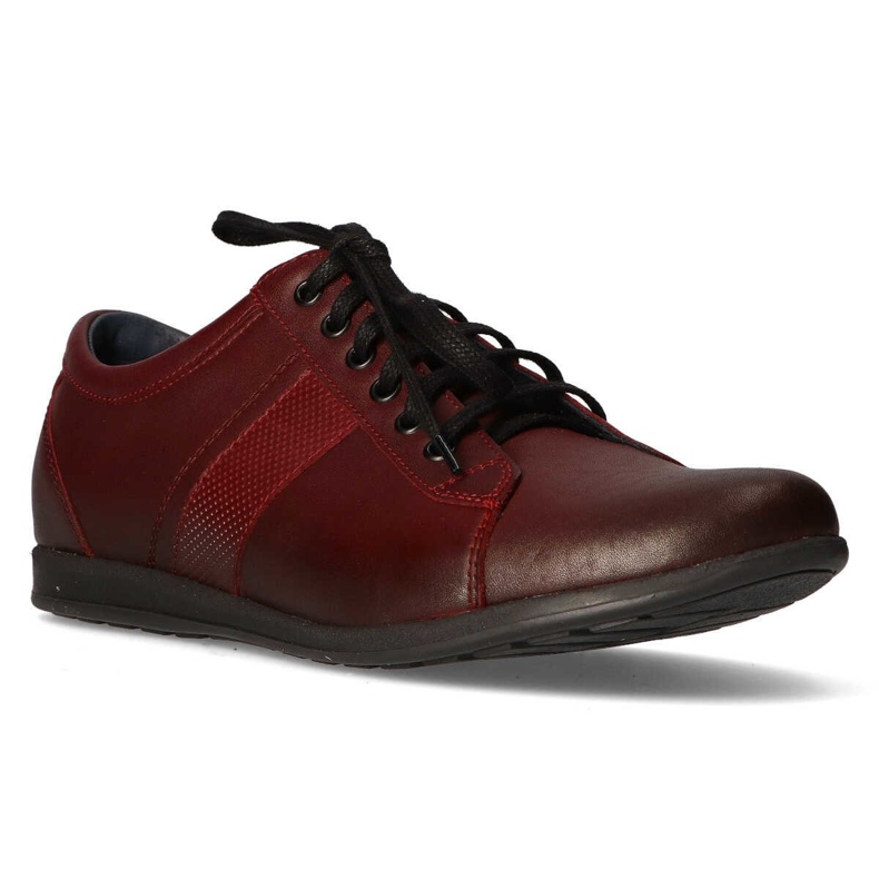 Chaussures en cuir Filippo 2063 bordeaux rouge 1