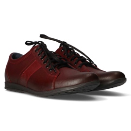 Chaussures en cuir Filippo 2063 bordeaux rouge 2