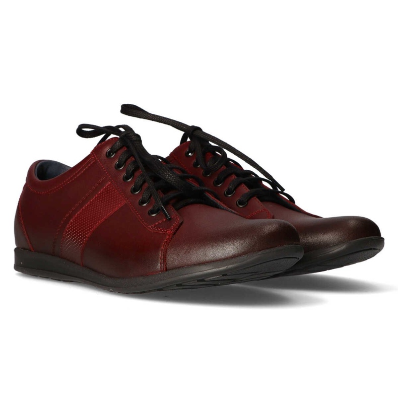 Chaussures en cuir Filippo 2063 bordeaux rouge 2