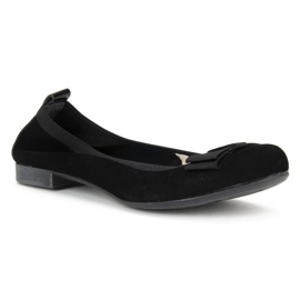 Filippo 480 Ballerines en Daim Noir 1