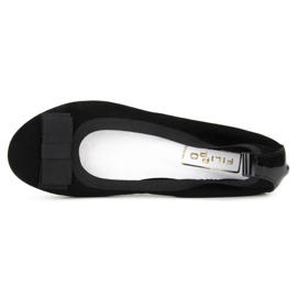 Filippo 480 Ballerines en Daim Noir le noir 3