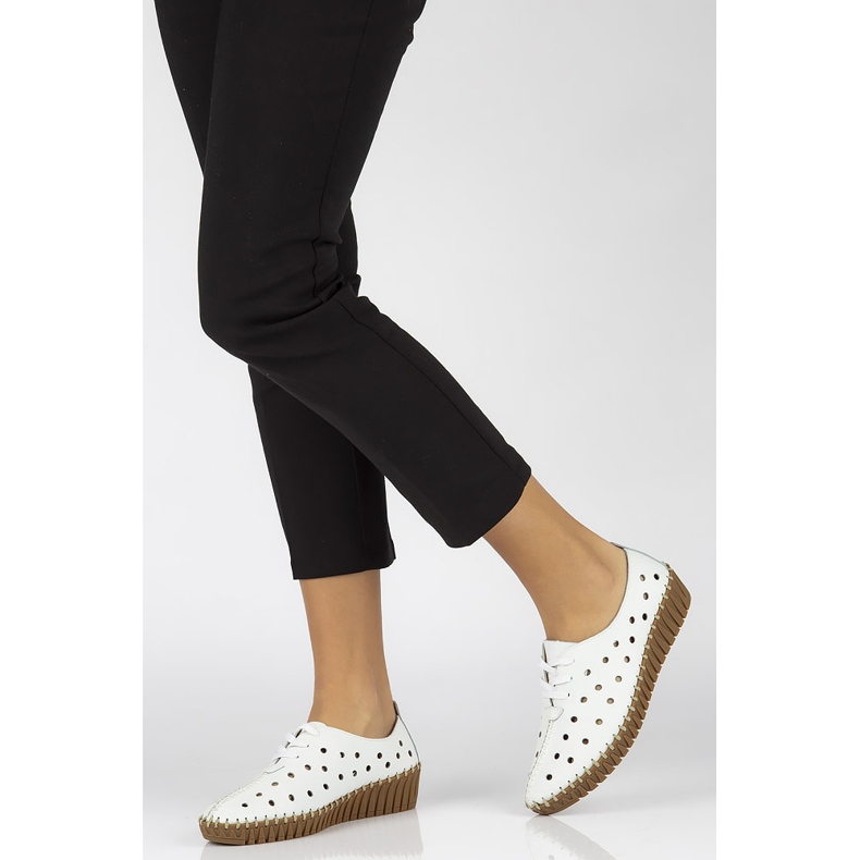 Chaussures en cuir Filippo DP1230 / 20 Wh blanc 1