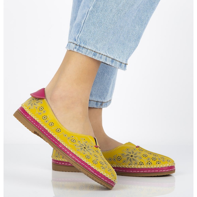 Chaussures en cuir Filippo DP1224 / 20 Yl Jaune 1