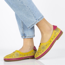 Chaussures en cuir Filippo DP1224 / 20 Yl Jaune 3
