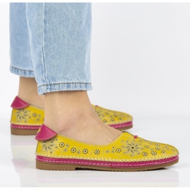 Chaussures en cuir Filippo DP1224 / 20 Yl Jaune 5