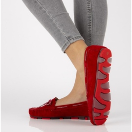 Mocassins en cuir rouge Filippo DP1203/20 Rd 4