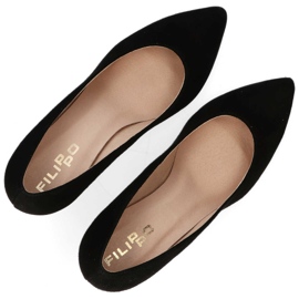 Filippo F637 Escarpins en Daim Noir beige 2