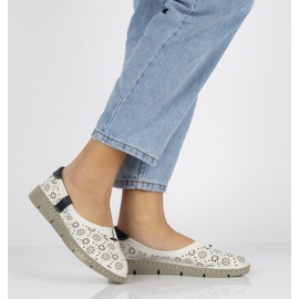 Chaussures en cuir Filippo DP1339 / 20 Wh blanc 1