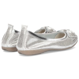 Ballerines en cuir Filippo DP1409/20 Si argent gris 5