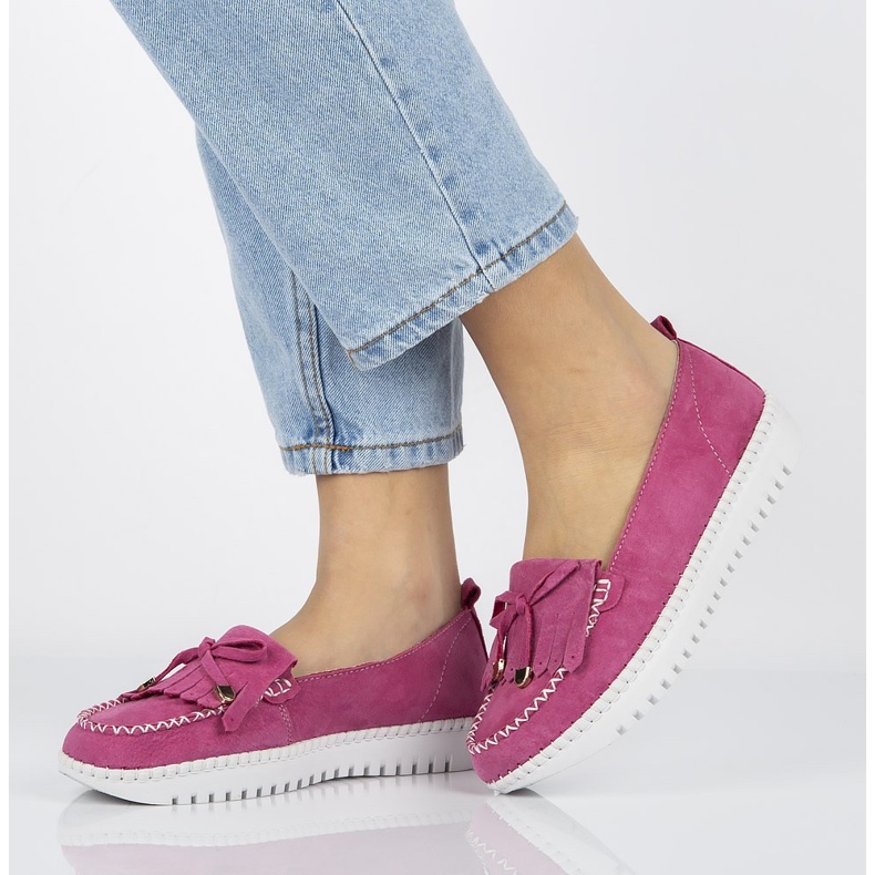 Chaussures en cuir Filippo DP021/20 Fh rose 1