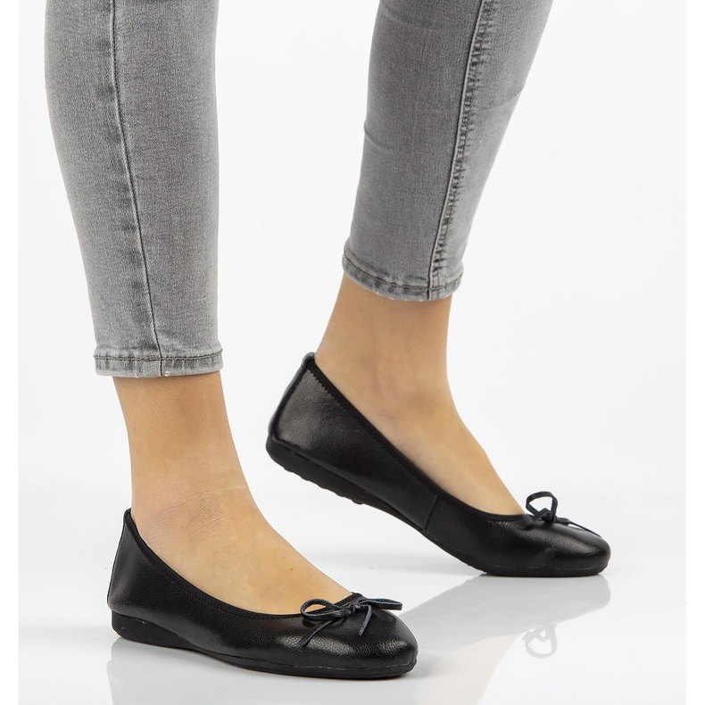 Ballerines en cuir Filippo DP038 / 20 Bk noir 2