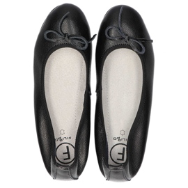 Ballerines en cuir Filippo DP038 / 20 Bk noir le noir 5