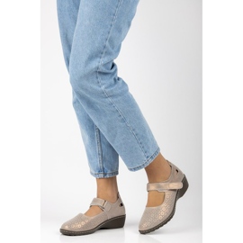 Chaussures en cuir Filippo DP1319/20 Go doré d'or 2