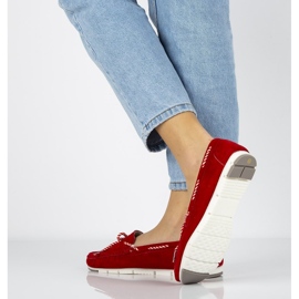 Chaussures en cuir rouge Filippo DP1403 / 20 Rd 3