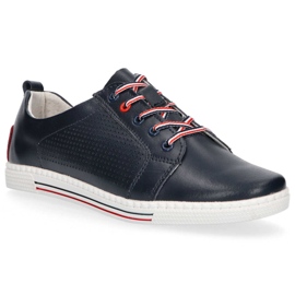Chaussures en cuir Filippo DP008/20 Nv bleu marine 1