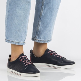 Chaussures en cuir Filippo DP008/20 Nv bleu marine 2