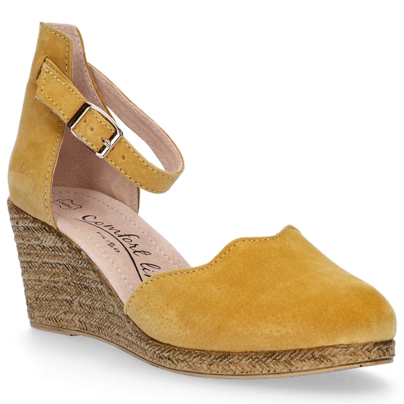 Sandales en cuir Filippo DS1394/20 Yl jaune 1