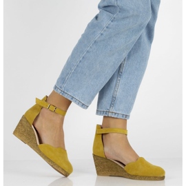 Sandales en cuir Filippo DS1394/20 Yl jaune 2