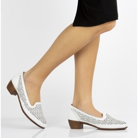 Chaussures en cuir Filippo DP1405 / 20 Wh blanc 1