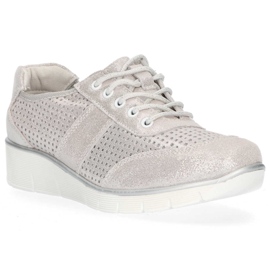 Chaussures en cuir Filippo DP028 / 20 Si argent gris 1