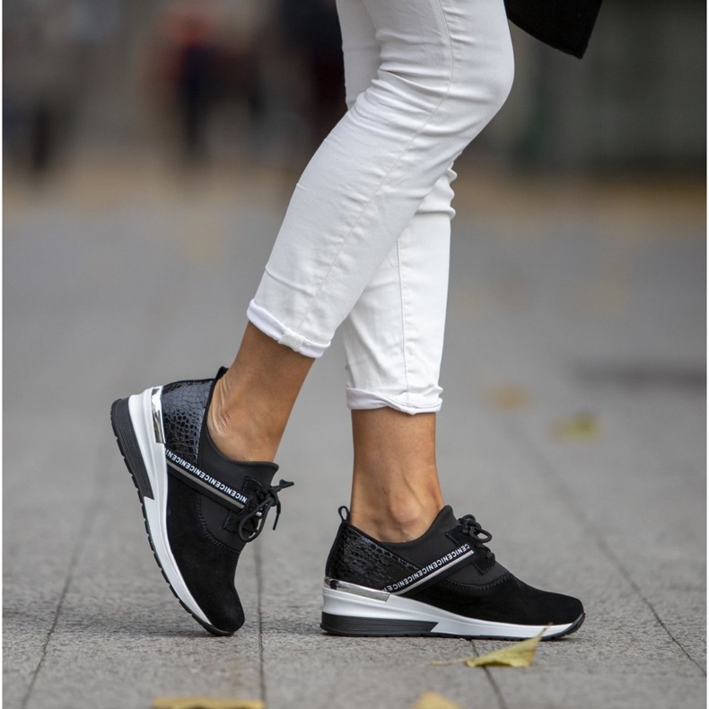 Baskets en cuir Filippo DP1388 / 20 Bk noir 2