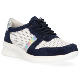 Chaussures Filippo DP1389/20 Wh Nv Blanc Marine blanche bleu marin jaune 2