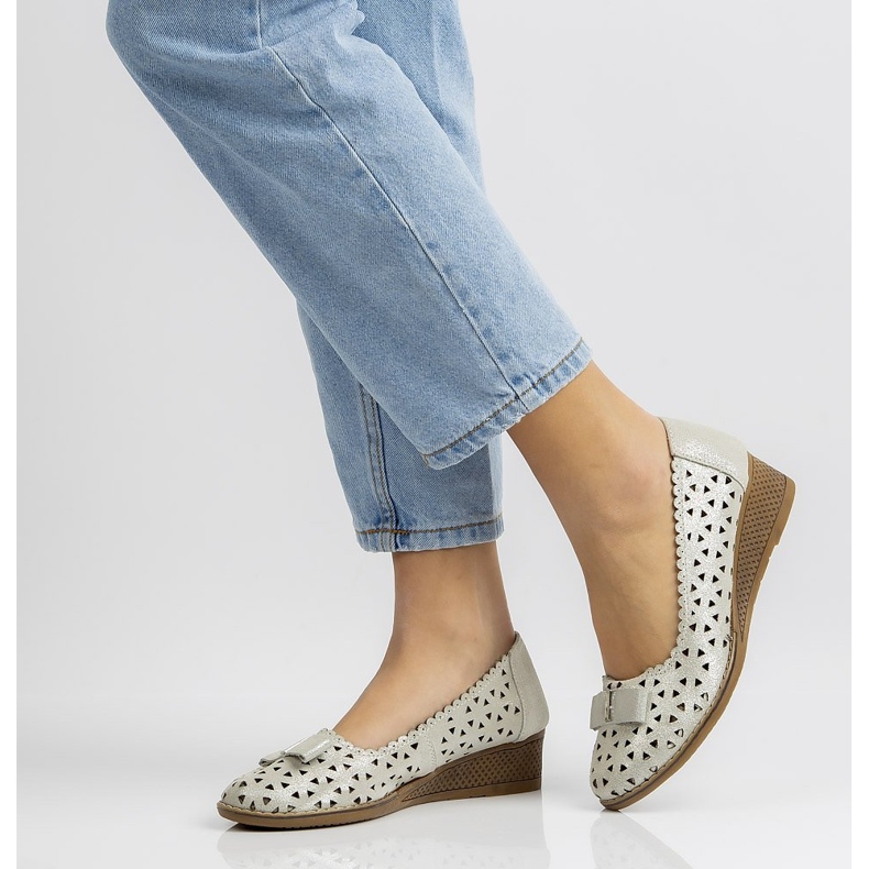 Chaussures en cuir Filippo DP752 / 20 Si argent 2