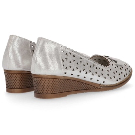 Chaussures en cuir Filippo DP752 / 20 Si argent 1
