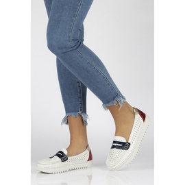 Chaussures en cuir Filippo DP1413 / 20 Wh blanc 1